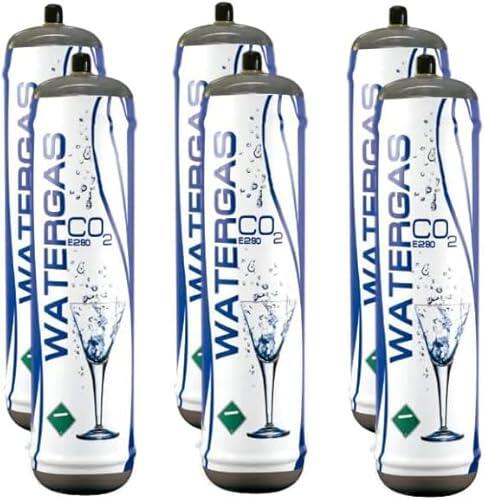 NICEDROP - Cilindro de CO2 600 g universal M11 x 1 – Bombona desechable para gaseadores, alta seguridad, compatible con la mayoría de los carbonadores, hasta 120 L de agua con gas – Fabricado en