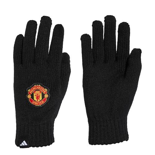 adidas Unisex Adulto MUFC - Manchester United Gloves, Black/MUFC Red, S