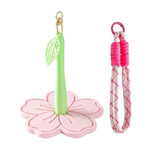 Genérico portaalambre para ganchillo, dispensador de lana con pulsera – Soporte para ovillos de lana con base flor – para casa, taller, exterior, pícnic, viajes, ocio, mujeres adultas