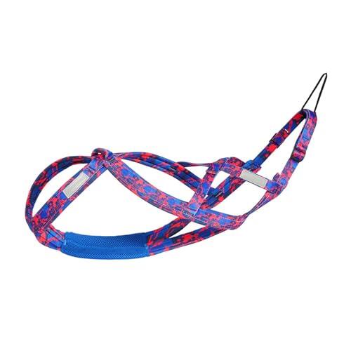 Fiocias Arnes Reflectante para Perro Arnes de Mushing Arnes de Tracción para Perros Arnes Deportivo con Diseño Cómodo Y Material de Nylon Adecuado Par, Rosa roja M