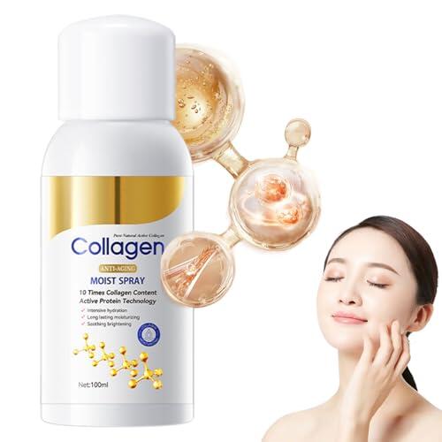 Spray reafirmante de colágeno, spray de colágeno reafirmante y voluminoso for cuerpo y rostro, que absorbe instantáneamente hidrata y suaviza la piel for todo tipo de piel(1pcs)