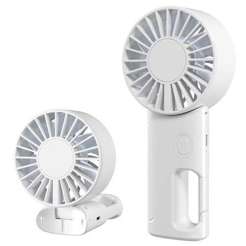 SHYOSUCCE Mini ventilador de mano con cordón de 4 velocidades ajustables, ventilador USB portátil para el hogar, la oficina, el aire libre y los viajes