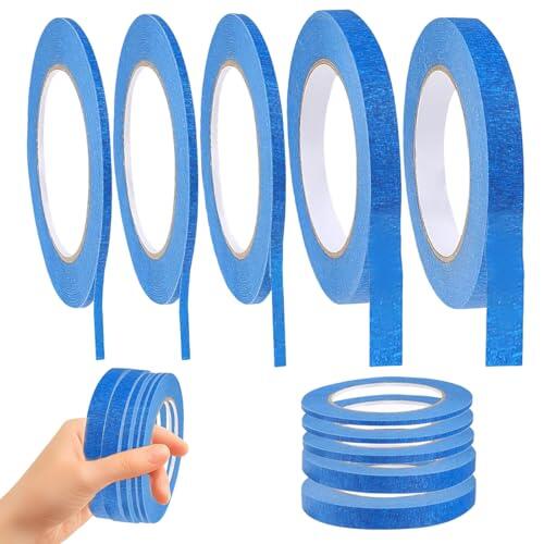 GXGM Confección 5 Rotoli Nastro Per Mascheratura Nastro Universale Per Pittura e Decorazione Nastro Per Pittori - Nastro Per Mascheratura Facilmente Removible