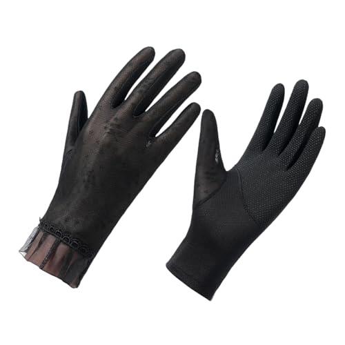 APGLSXY 2 guantes de dedo completo para mujer, para motocicleta, ciclismo, elegantes, de encaje, sin dedos, para actividades al aire libre, veranos finos