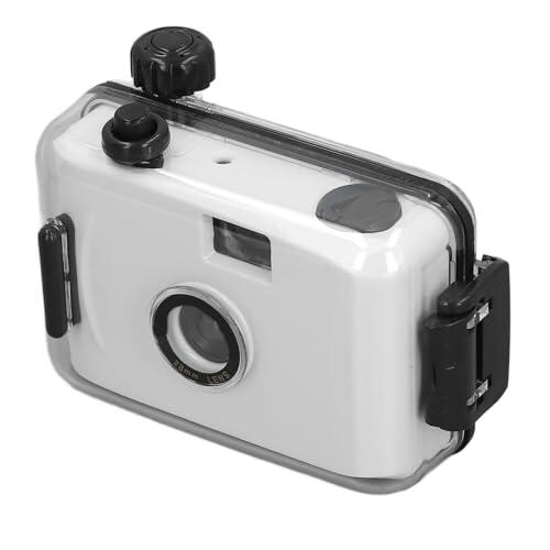 Fabater Cámara de Película de 35 Mm, Apuntar y Disparar Reutilizable, Cámaras Retro con Lente de 28 Mm y Velocidad de Obturación de 1/100 S, Resistente Al Agua para Viajes (en Blanco Negro)