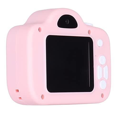 Bewinner Cámara para Niños con Cámaras Duales Delanteras y Traseras 1080P, Pantalla IPS de 2,0", Soporte para Tarjeta SD de 32 GB, Batería de 400 MAh, Juegos y Pegatinas Integrados - Juguete (Pink)