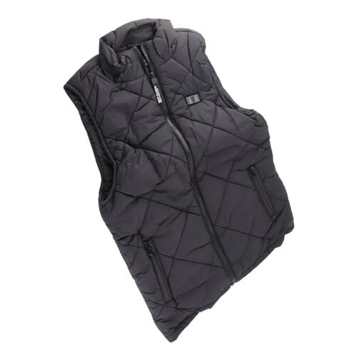 ACOGEDO Chaleco Calefactable para Niños con 19 Zonas de Calefacción para Niños y Niñas - Chaqueta Calefactora Eléctrica USB para Actividades Al Aire, Negro (160cm)