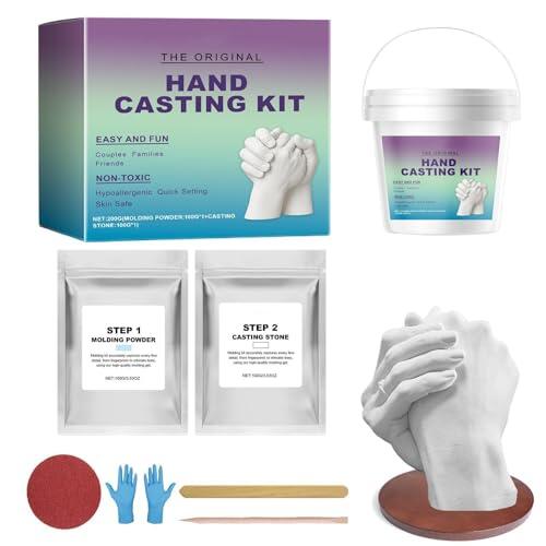 Kit de moldes de mano para parejas, herramienta de escultura hecha a mano, kits de fundición a mano para parejas, para familiares, adultos, amigos, novio, novia, San Valentín, fecha, día de la madre