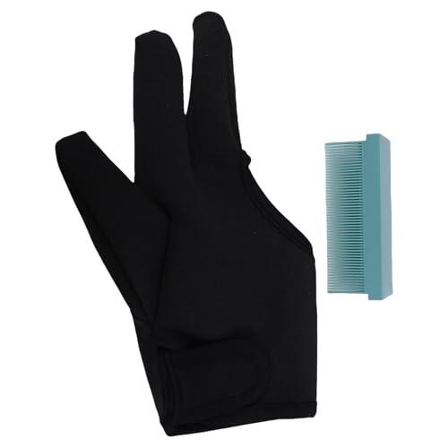 Naroote Guante de Peluquero de 3 Dedos, Peine para Alisar el Cabello, Herramienta de Peinado con Diseño de Calor para Peinado Profesional, Ideal para Salón y Uso Doméstico