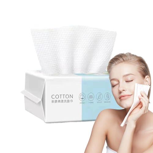 Toalla facial de 20 x 20 cm, toallitas grandes súper, pañuelos faciales sin pelusas, paño removedor de maquillaje, toallitas faciales para limpieza, enfermería, viajes, cuidado de la piel
