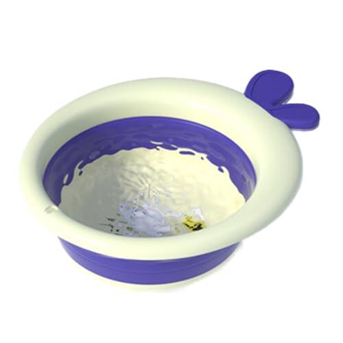 Lavabo Plegable Para Bebés De Dibujos Animados - Bañera De Plegable De | 12.6x14.57x3.74in Para Niños, Lavabo Portátil Ecológico Para Cara, Pies Y Cuerpo, Accesorio De Baño Infantil Que Ahorra