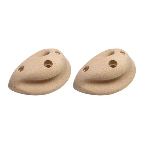 MotiveTech Juego de 2 Presas de Escalada de Madera para Rocódromo, Bloques de Entrenamiento para El Hogar.