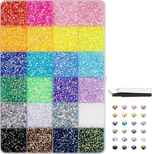 Colgantes de uñas, 6 cajas doradas y plateadas, colgantes de uñas 3D dorados con forma de lazo y estrella, decoración de uñas, perlas de micro caviar para uñas y colgantes de uñas con lazo, gemas de