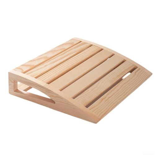 Reposacabezas de madera para sauna con curva estética minimalista y funcional optimizada para retención de calor y estabilidad (A)