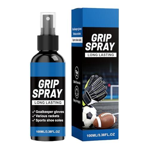 Spray de agarre, 100 ml, pegamento líquido antideslizante de larga duración, spray para guantes de fútbol, raquetas de fútbol, golf, voleibol, béisbol, bolos, deportes, atletas y jugadores