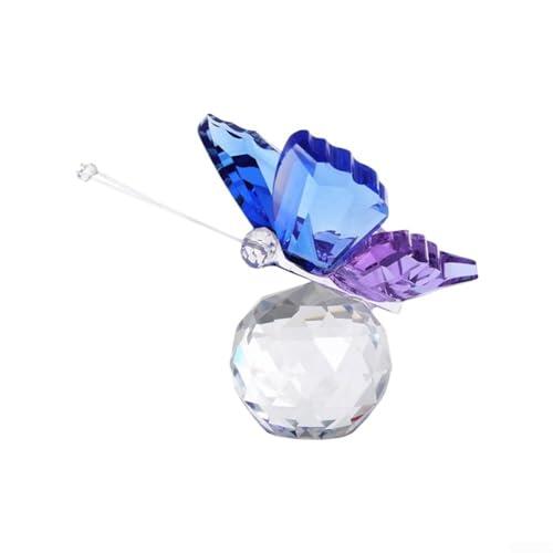Pulido para decoración de mariposa de cristal, artículo para acento de mesa y pisapapeles confiable Uso diario (púrpura)