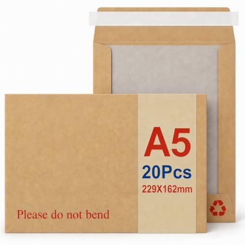Sobres Rígidos A5 C5 20 uds No Doblar 162x229 mm STRBOXONG