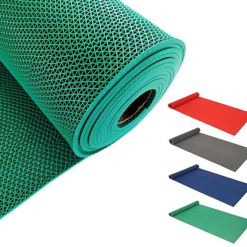 xinzyxx Alfombra Antideslizante Drenaje, Textura Evacuación Rápida Agua, Construcción Gruesa para Suelo Piscina Ducha Baño, Evita Humedad Estancada, Comodidad Segura De Pie(Green,1.2m*5m)