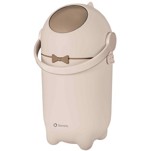 Lionelo PureBin Cubo Pañales Antiolor 10 L, Contenedor y Papelera para Pañales de Bebé, Bolsas Universales, Uso con una Mano, Fácil de Limpiar