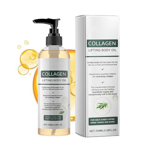 Aceites Corporal Lifting De Colágeno Para Después De La Ducha - 100 ml Aceites De Colágeno Para Reafirmar La Piel | Loción Corporal Hidratante Reafirmante No Grasa Para Hidratar Y Suavizar La Piel