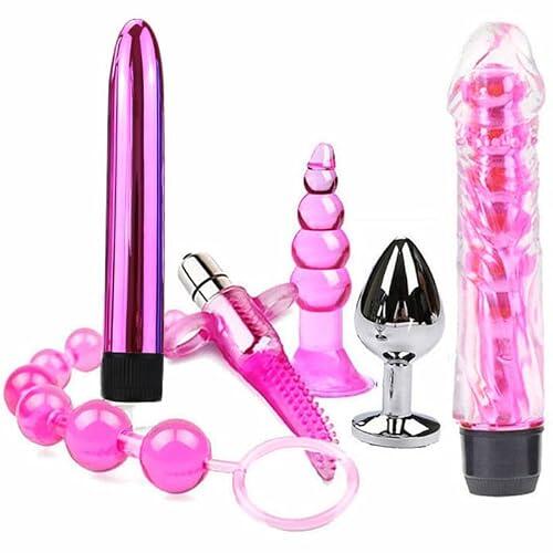QiKKago Conjunto De MúLtiples Paquetes De Silicona Rosa, Cuerda De Perlas De Cono Y Mango De Metal, Mezcla Transparente Y SóLida + Y