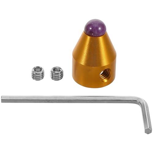 OKUMEYR Base de Diapasón de Aleación de Aluminio 8mm Superficie de Amatista Púrpura, Accesorio para Pies de Diapasón de Tornillo, Soporte Estable para Meditación en Casa, Oficina