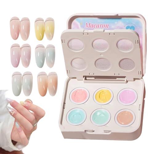 Yaztauho Geles para Pintar Uñas, 6 ml Juego Portátil de Herramientas para Manicura Profesional con Efecto Degradado, Esmalte en Gel para Pintar Uñas, Para Mujer, Esposa, Amiga, Hermana, Hija,