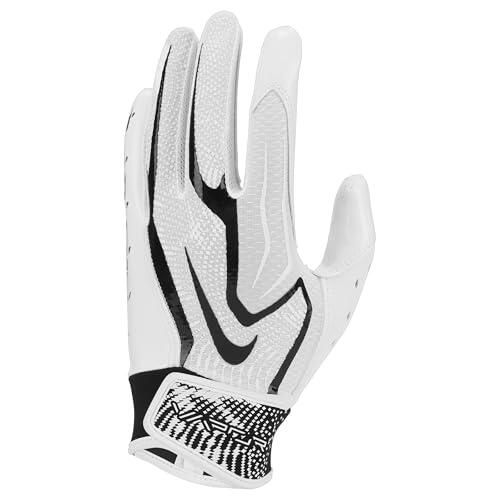 Nike Vapor Jet 9.0 FG Guantes de fútbol americano para niño White/White/Black L