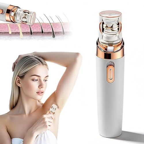 Rasuradora Mujer Afeitadora Facial, Dispositivo Portatile Ricaricabile per la Depilazione con luz LED, Depilación Indolora y Altamente Eficaz, para Bikini Axilas Brazos Cara