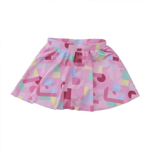 2026 Falda de Yoga Deportiva para Niñas Transpirable Flexible Perfecta para Entrenamiento Fitness Correr, Rosa intenso., 5-6 años
