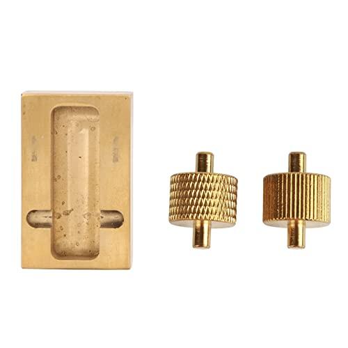 Herramienta para pintar bordes de cuero con 2 rodillos de latón, mini rodillo para pintar bordes de cuero, caja de pintura al óleo para tratamiento, herramienta para manualidades