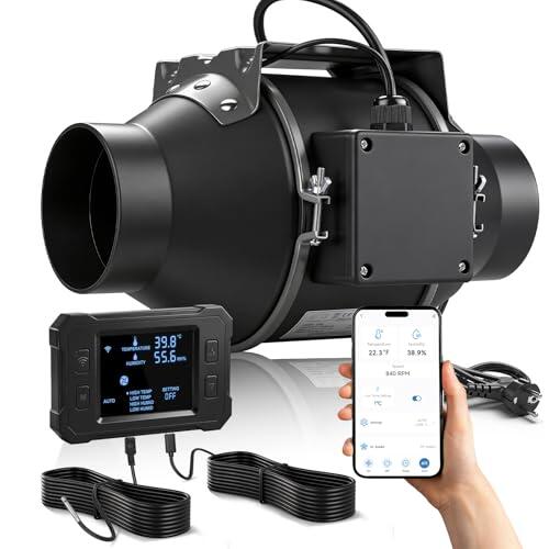 Control Climatico Avanzado para Cultivos: Todo sobre el Extractor Inteligente XIIW de 150 mm