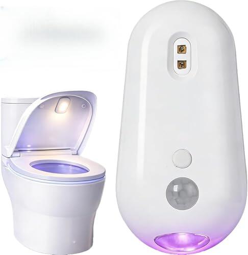Luz Uv Autolimpiante Para Inodoro Con Sensor, Resistente Al Agua Y Desodorizante, FáCil De Instalar Para Uso Nocturno, Segura Para NiñOs Y Personas Mayores.