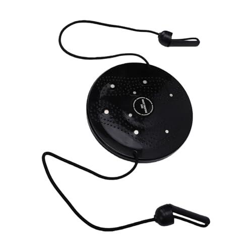 Keenso Máquina de Cintura con Tabla de Abdominales, Tabla de Cintura, Equipo de Entrenamiento de Abdominales con Doble con Nodos de Masaje de Pies, Compacto para Gimnasio en (BLACK)