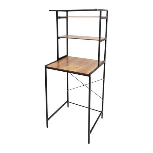 Estantería para lavadora, almacenamiento para secadora, estante de baño, 3 niveles de madera y acero, estante para toallas, cosméticos, productos de limpieza, lavadora inferior, 69 x 60 x 176 cm