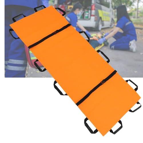 Emergency Stretcher Camilla Plegable Con 12 Asas De Goma Y Bolsa De Transporte – Camilla Para Perros Y Camilla De Traslado De Animales Para Evacuación De Emergencia En Exteriores