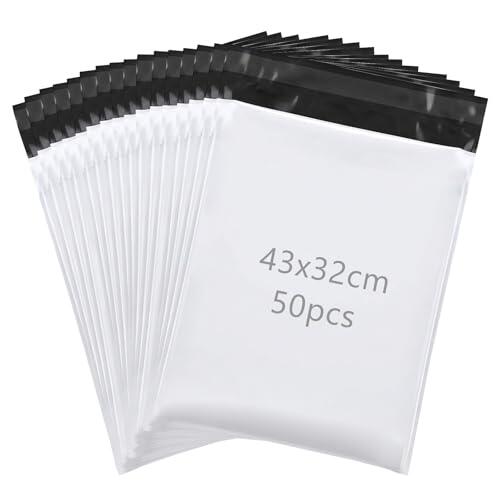 50 Piezas Bolsas para Envios de Ropa, 32 x 43 cm Sobres para Envios de Ropa | Opaco a La Luz,Opaco Autoadhesivo Bolsas para Envíos Pequeño para El Envío, La Distribución y El Embalaje de Artículos