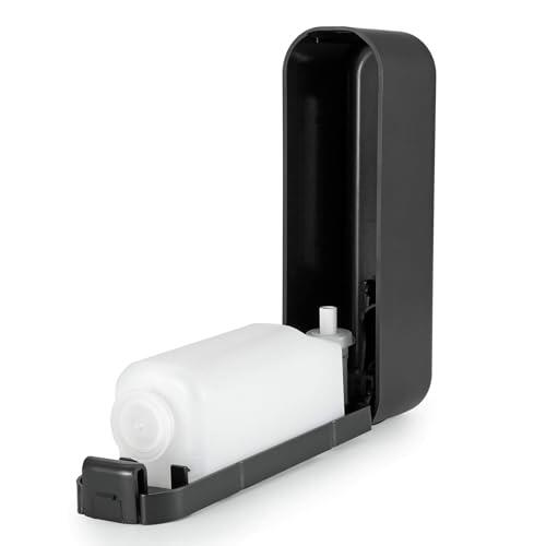Asixxsix Dispensador de de Pared, Dispensador de Líquido de Gran Capacidad de 300 Ml, de de Baño con Diseño de Ventana Transparente para Baño, Cocina, Hotel, Restaurante (Black)