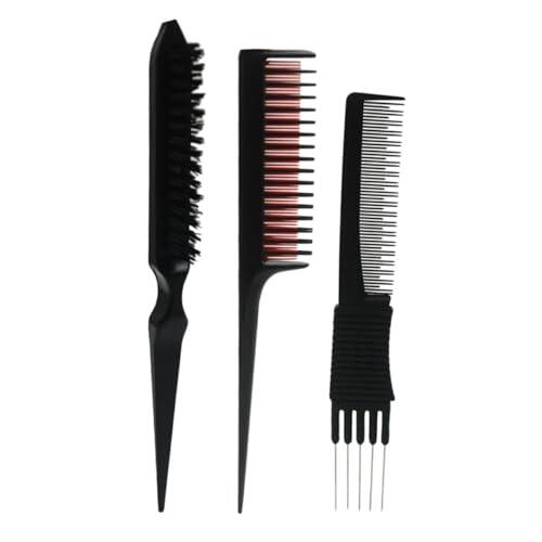 Veemoon 3 Piezas Peine Profesional Cabello Duradero Resistente para Peinar y Cortar Cabello de Salón Herramientas para Peinado y Accesorios de Peluquería