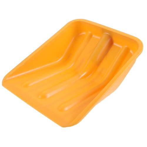 ifundom Pala de Nieve de Plástico Reforzado Cabezal Ancho Qj-18 Amarillo, Rompehielos para Exteriores, Raspador de Hielo y Nieve para Limpieza en Entrada, Uso Profesional y Duradero