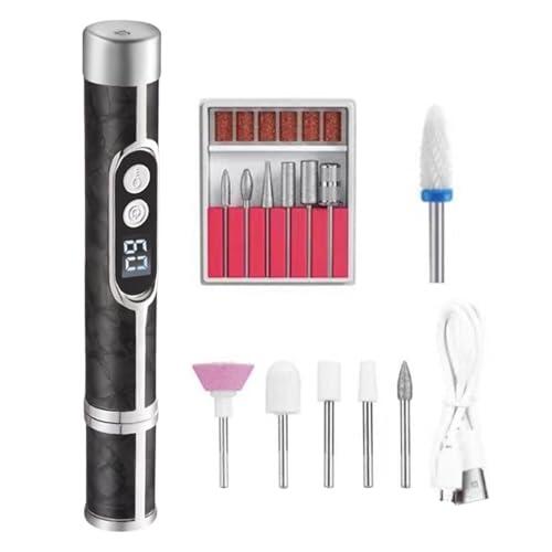 Taladro de Uñas Inalámbrico | con 18 Fresas y Bajo Nivel Sonoro | Máquina Inalámbrica para Uñas,Cuidado de Profesional en Casa, Salón y Viaje