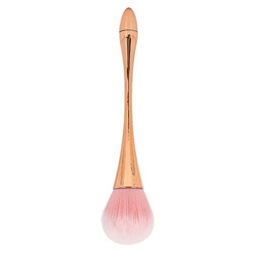 BRRNOO Brocha para Colorete, Cerdas de Fibra Sintética Suave, Color Oro Rosa con Diseño Ergonómico, para Uso Doméstico de Maquilladores y tocadores.