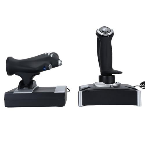 Elprico Controlador de Simulador de Vuelo con Fácil Conexión y 16 Teclas Programables para Maniobras Versátiles para Series X S Wins7 8 10 11, Material ABS