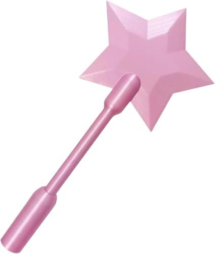 Varillas mágicas de estrella sin contacto, varilla estrella divertida realizada con impresión 3D, portátil y funcional para niños, ventilador de cosplay, mago (luz pink)