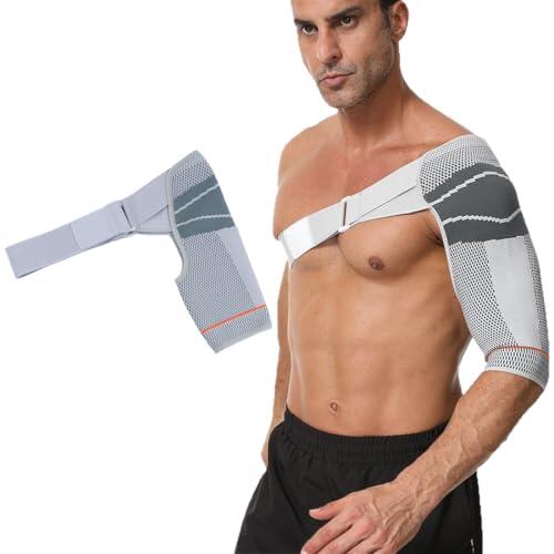 HYFZOD 1 Pieza Hombrera Ortopedica (hombreras), hombrera ortopedica ajustable con correa de velcro, material transpirable con soporte de compresión, Unisex