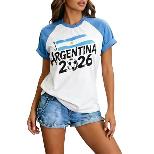 Genérico Body de Argentina, camiseta de manga corta para mujer, camiseta de los años 90, camisetas para mujer