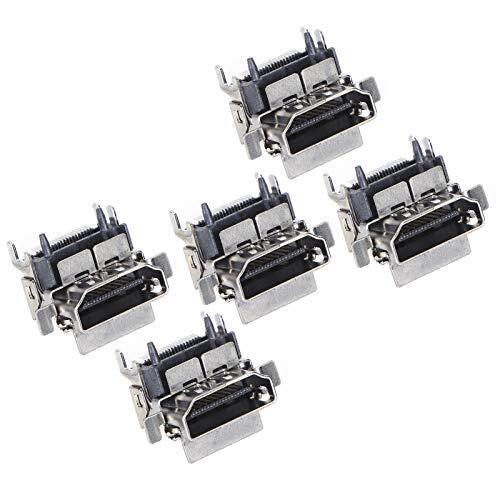 Bewinner Reemplazo de Conector de Puerto de 5 Piezas para Consola de Juegos One S, Interfaz de Enchufe 1080P, Metal de Alta Calidad, Fácil Instalación, Duradero