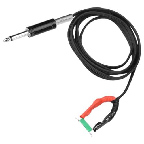 LIFKOME Cable de Clip para Tatuajes de Silicona Negra Doble Núcleo, Alta Elasticidad y Resistencia Flexión, Diseño Único para Línea de Gancho en Tatuajes Profesionales