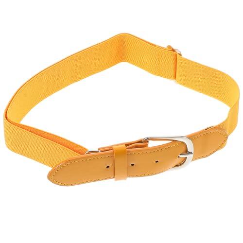 GATHINESS Cinturón Elástico de Béisbol Juvenil para Niños y Niñas, Ajustable, Resistente a Deformaciones, Estilo Moderno con Material de Pu y Aleación de Zinc para Deportes
