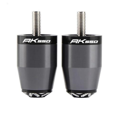 Accesorios para Motocicletas Accesorios CNC para Motocicleta para KYMCO AK 550 (2017-2020): Puños, Topes De Manillar Y Tapones Dorados Antivibración(Grey)